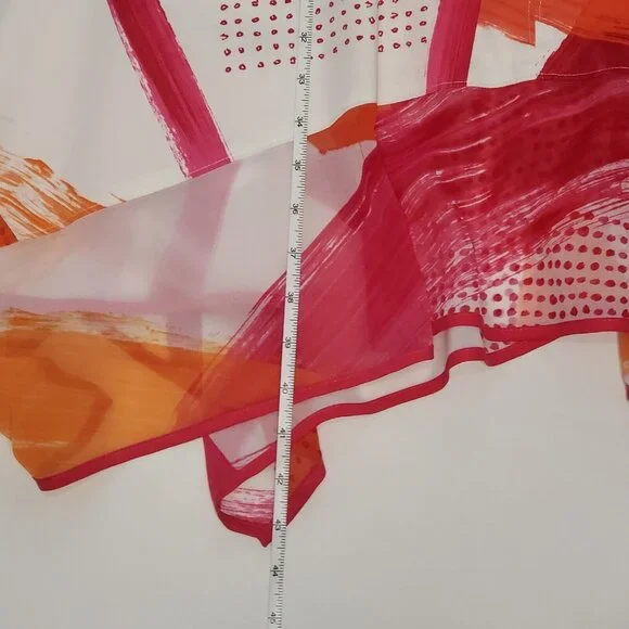 Donna Karan New York Dress Women Size 2 Abstract Handkerchief Hem City Couquette - Picture 9 of 16